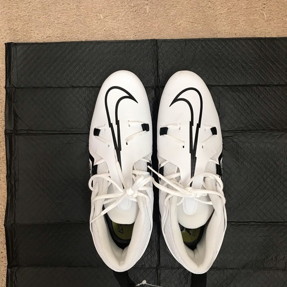 Nike Alpha Menace 3 Shark Football Cleats White/Black Men’s Size 16 - Picture 1 of 5